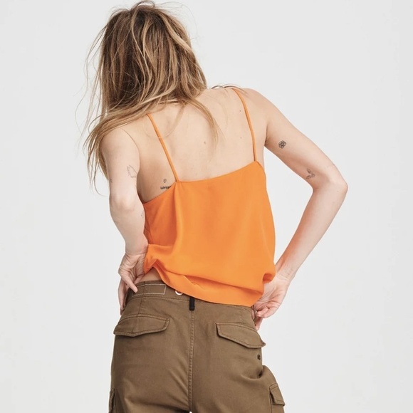 NWT Rag & Bone Collection - Astrid Cami in Bright Orange Sz. M - Picture 3 of 4